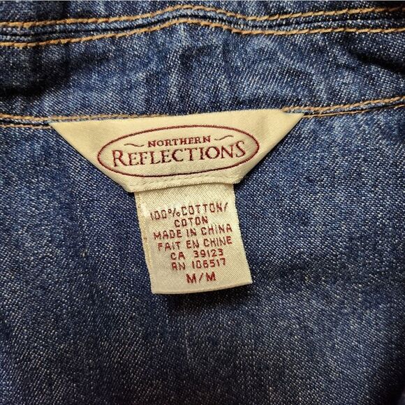 Vintage 90s Women's Northern Reflections Denim Jacket Sz Med - Picture 5 of 16